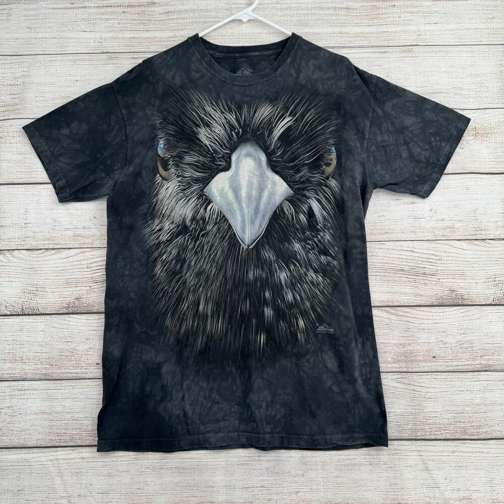 The Mountain Eagle Face Tie Dye T-Shirt Mens Large‎ Gray Made in USA
